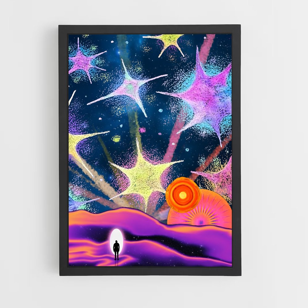 Poster Étoiles d'Aurore – affiche Art spatial (vue 2)